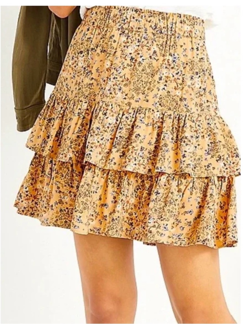 Maurices Tiered Ditsy Floral Print Mini Skirt
